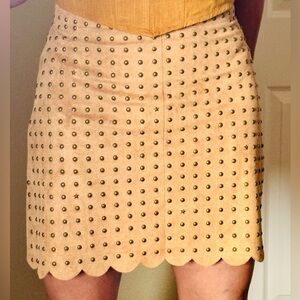 Studded Beige Skirt